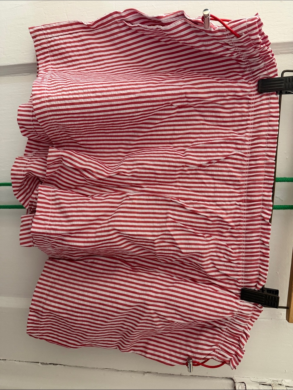 No Boundaries Red and White Striped Circle Skirt